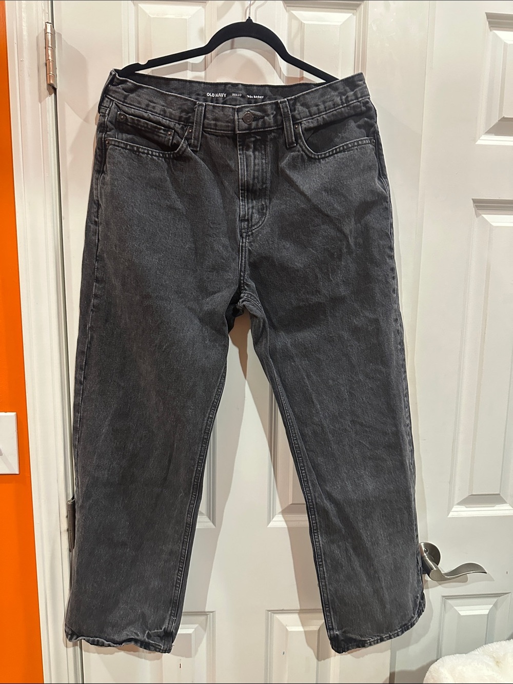 NWOT Old Navy Men's Charcoal Relaxed Straight Jeans size 33X30 - Picture 5 of 10